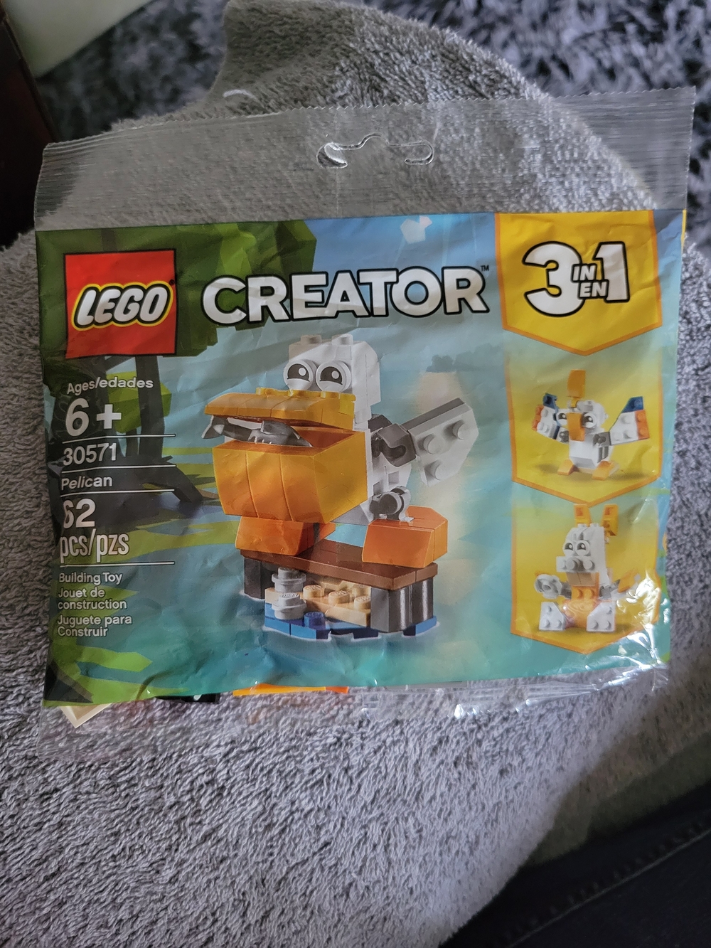 LEGO Creator Orange White and Blue Pelican Building Set
